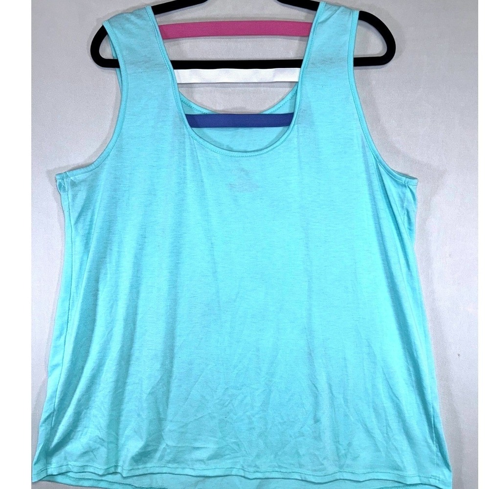 Lane Bryant Aqua Blue Sleeveless Tank Top Plus Size 14/16 Stretch
